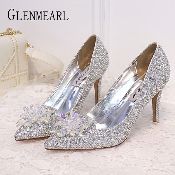 woman wedding shoes high heels rhinestone brand women pumps luxury pointed toe spring summer cinderella shoes crystal sliver de y200111, Black
woman wedding shoes high heels rhinestone brand women pumps luxury pointed toe spring summer cinderella shoes crystal sliver de y200111, Black