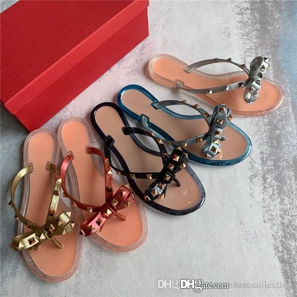 brands women rivets bow knot flat slippers sandals girls flip flops studded summer shoes cool beach slides jelly shoes 35-39, Black
brands women rivets bow knot flat slippers sandals girls flip flops studded summer shoes cool beach slides jelly shoes 35-39, Black
