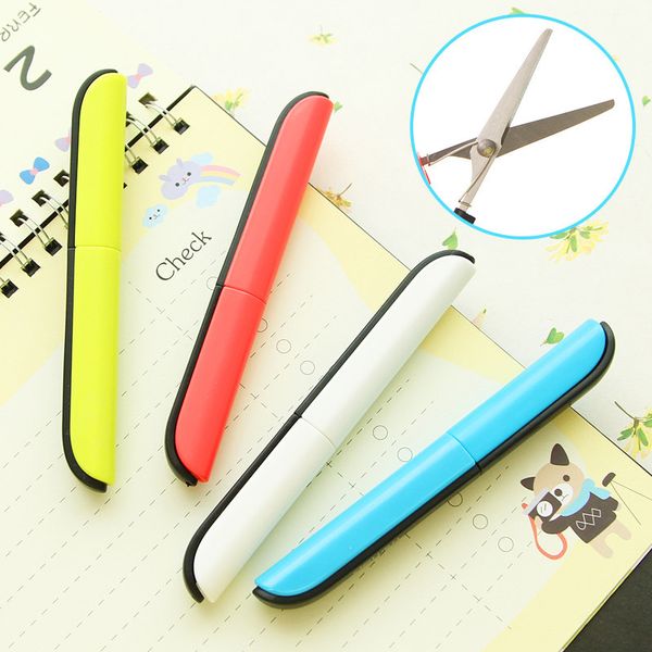 Crafting Portable Scissors Paper-cutting Folding Safety Scissors Mini Stationery Scissors Office And School Hand Cut Supplies Sweet07