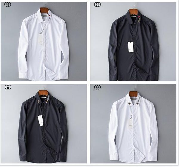 2020 autumn winter long sleeve casual shirts a rolling collar men printed dress shirt color print slim fit medusa silk shirts gg373, White;black
2020 autumn winter long sleeve casual shirts a rolling collar men printed dress shirt color print slim fit medusa silk shirts gg373, White;black