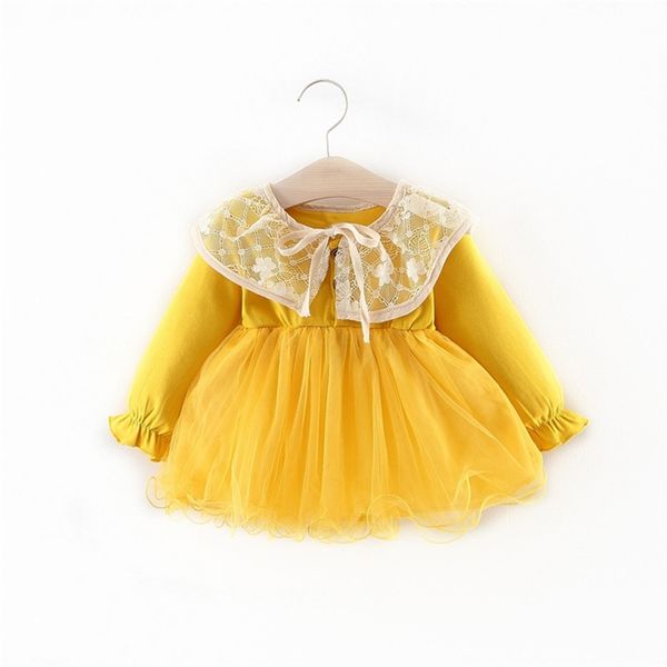 baby girls dress spring autumn lace tulle bow doll collar children clothes lace long-sleeve gown princess kids girl dress, Red;yellow
baby girls dress spring autumn lace tulle bow doll collar children clothes lace long-sleeve gown princess kids girl dress, Red;yellow