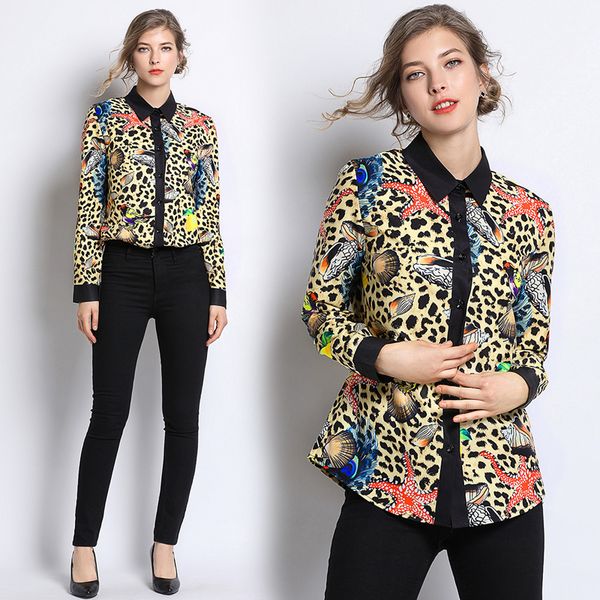 luxury fashion floral print blouse women spring fall casual long sleeve plus size winter office lady slim elegant shirts, White
luxury fashion floral print blouse women spring fall casual long sleeve plus size winter office lady slim elegant shirts, White