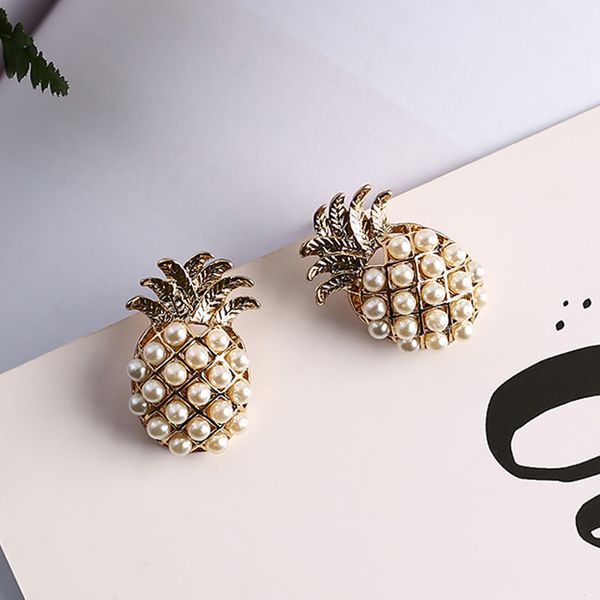 2018 simple gold color pineapple fruit stud earrings imitation pearl hollow earings for women fashion jewelry brincos a6313, Golden;silver
2018 simple gold color pineapple fruit stud earrings imitation pearl hollow earings for women fashion jewelry brincos a6313, Golden;silver