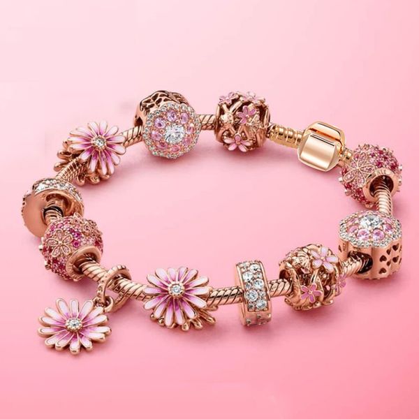spring style flower beads charm bracelets for women with rose gold chain bracelets fashion jewelry diy handmade pulseira gifts, Golden;silver
spring style flower beads charm bracelets for women with rose gold chain bracelets fashion jewelry diy handmade pulseira gifts, Golden;silver