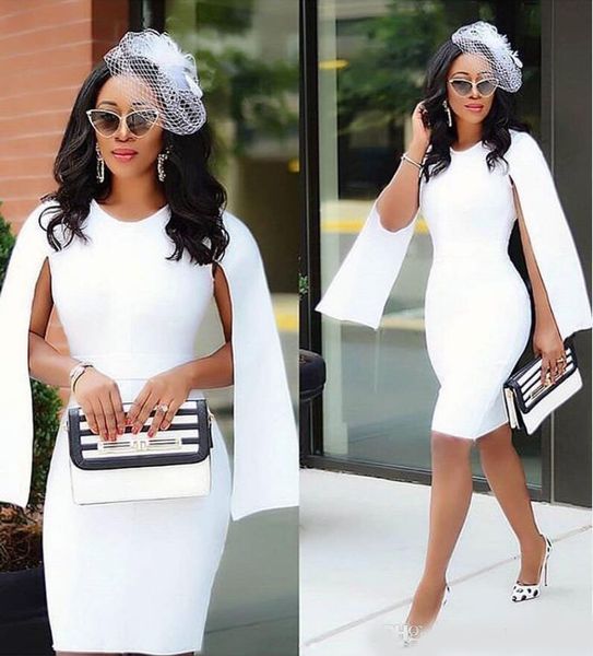 2020 knee length arabic little white cocktail dresses long sleeves short mini sheath satin plus size party homecoming gowns, Black
2020 knee length arabic little white cocktail dresses long sleeves short mini sheath satin plus size party homecoming gowns, Black