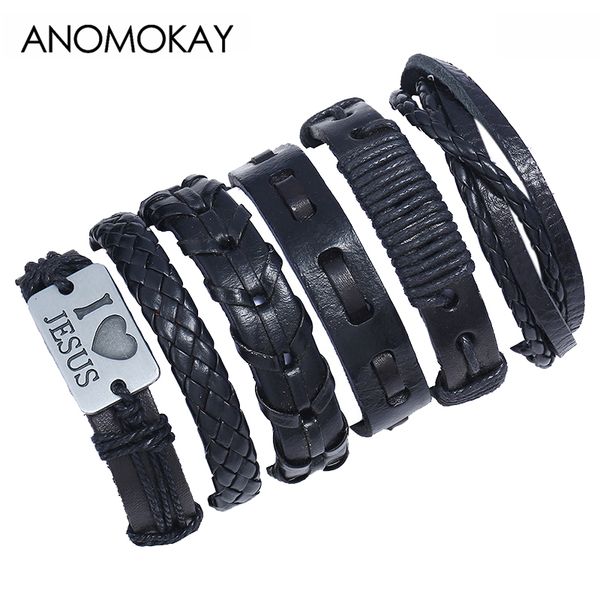 anomokay 6pcs/set new arrival heart metal vintage jewelry gift multilayer cow leather wrap bracelet bangle set pulsera de hombre, Golden;silver
anomokay 6pcs/set new arrival heart metal vintage jewelry gift multilayer cow leather wrap bracelet bangle set pulsera de hombre, Golden;silver