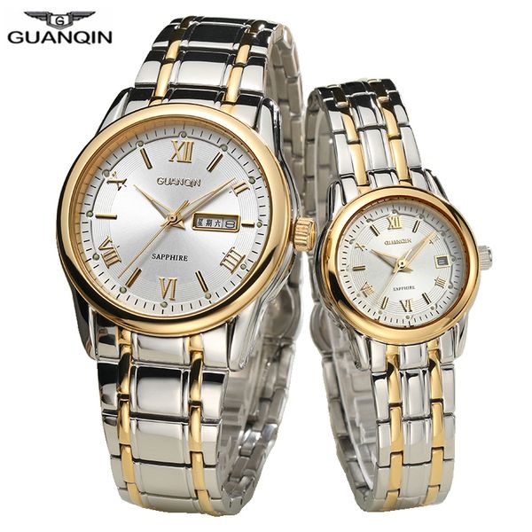guanqin business couple watch set luxury stainless steel men women lovers wrist watch quartz watch women clock man t200409, Slivery;brown
guanqin business couple watch set luxury stainless steel men women lovers wrist watch quartz watch women clock man t200409, Slivery;brown
