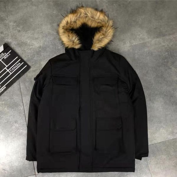 mens parkas jacket fur hooded down coat budge size windbreaker brand warm men women luxury zipper thick jackets coat, Black
mens parkas jacket fur hooded down coat budge size windbreaker brand warm men women luxury zipper thick jackets coat, Black