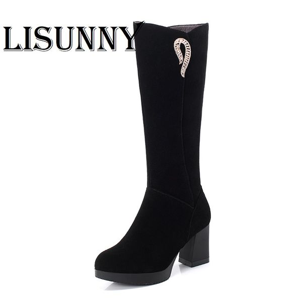 2020women winter long boots genuine leather suede boots women high women footwear platform high heel long, Black
2020women winter long boots genuine leather suede boots women high women footwear platform high heel long, Black