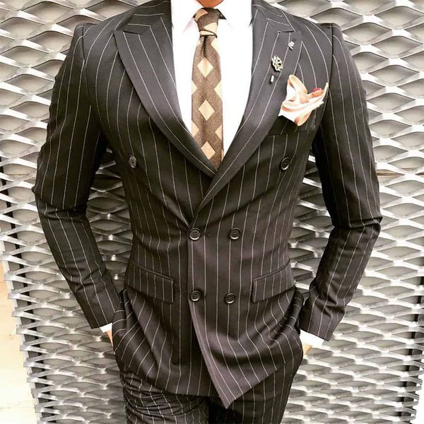 handsome pinstripe wedding mens suits peaked lapel double breasted groom wear 2 piece man formal blazer suit(jacket+pants), Black;gray
handsome pinstripe wedding mens suits peaked lapel double breasted groom wear 2 piece man formal blazer suit(jacket+pants), Black;gray