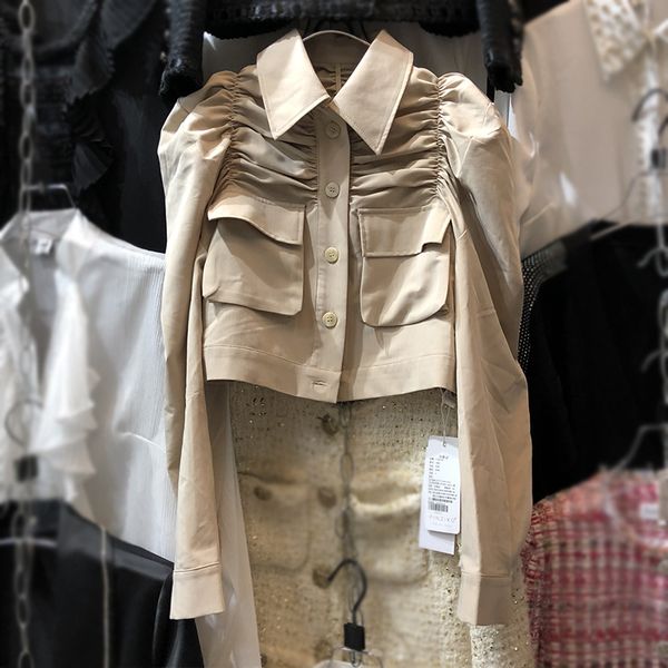 khaki blouse shirt women autumn new long sleeve lapel short shirts blusas student shirt women's fashion blusa femme, White
khaki blouse shirt women autumn new long sleeve lapel short shirts blusas student shirt women's fashion blusa femme, White