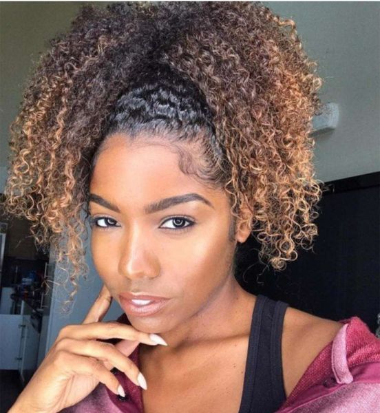 fashion new short high ombre 1b/30 kinky curly hair puff afro drawstring human hair ponytail hairpiece clip in 14inch 100g-140g, Black
fashion new short high ombre 1b/30 kinky curly hair puff afro drawstring human hair ponytail hairpiece clip in 14inch 100g-140g, Black