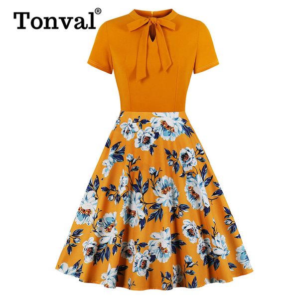 casual dresses tonval orange with flower tie neck short sleeve summer floral dress women a line vintage retro skater, Black;gray
casual dresses tonval orange with flower tie neck short sleeve summer floral dress women a line vintage retro skater, Black;gray