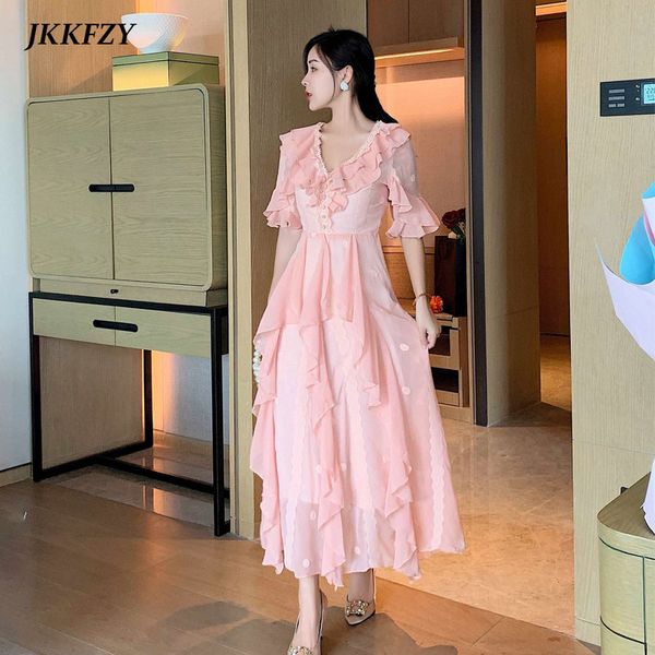 summer women chic lace chiffon half sleeve v-neck pink vintage dress office lady party elegant slim maxi dresses, Black;gray
summer women chic lace chiffon half sleeve v-neck pink vintage dress office lady party elegant slim maxi dresses, Black;gray