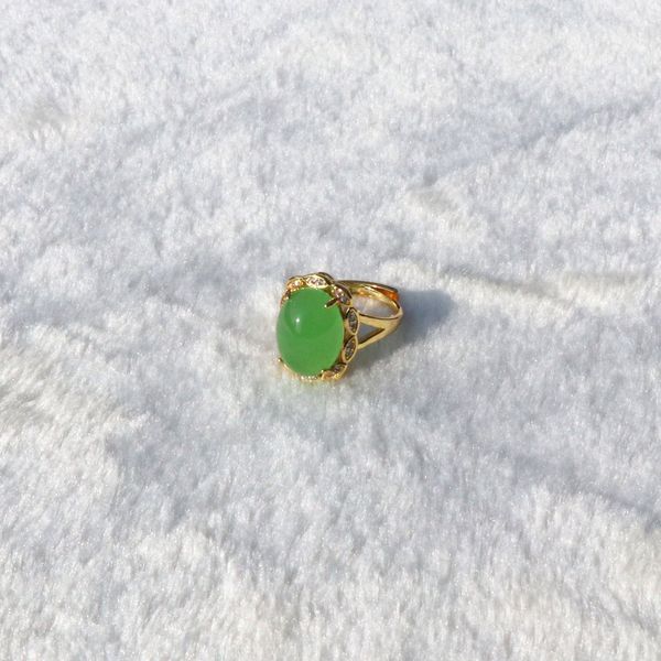 18 kt yellow solid gold gf jewelry cz full natural prehnite a cluster ring open, Slivery;golden
18 kt yellow solid gold gf jewelry cz full natural prehnite a cluster ring open, Slivery;golden
