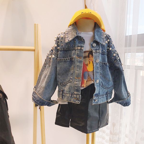 2020 summer new arrival girls fashion denim coat kids pearl jacekts girls coat, Blue;gray
2020 summer new arrival girls fashion denim coat kids pearl jacekts girls coat, Blue;gray
