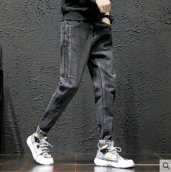 black the new tide of han edition cultivate one's morality jeans men feet pants elastic straight youth joker, Blue
black the new tide of han edition cultivate one's morality jeans men feet pants elastic straight youth joker, Blue