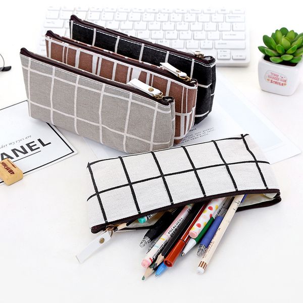 multi-funciton canvas pencil case school pencil bag simple striped grid case office supplies pen bag students stationery
multi-funciton canvas pencil case school pencil bag simple striped grid case office supplies pen bag students stationery