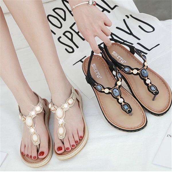 summer woman flat flip flops women elastic band quartz beach sandals soft leather comfortable low heels flats shoes feminine, Black
summer woman flat flip flops women elastic band quartz beach sandals soft leather comfortable low heels flats shoes feminine, Black