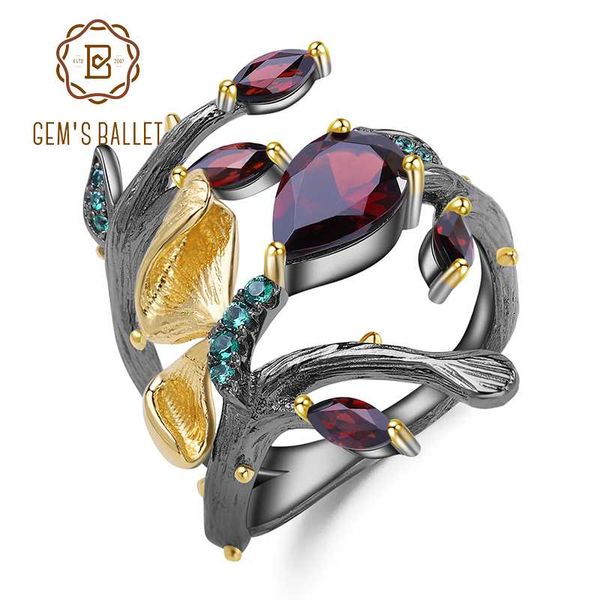 gem's ballet 925 sterling silver original handmade butterfly on branch ring 2.37ct natural red garnet rings for women bijoux, Golden;silver
gem's ballet 925 sterling silver original handmade butterfly on branch ring 2.37ct natural red garnet rings for women bijoux, Golden;silver