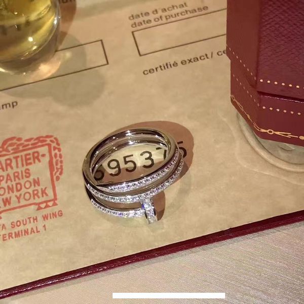 double nail ring with diamonds luxury jewelry 925 sterling silver ring for women wedding engagement jewelry valentine's day au750
double nail ring with diamonds luxury jewelry 925 sterling silver ring for women wedding engagement jewelry valentine's day au750