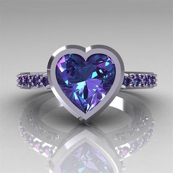 purple zircon crystal ring for women lovely heart shape excellent quality beautiful jewelry romantic valentine's day gift, Slivery;golden
purple zircon crystal ring for women lovely heart shape excellent quality beautiful jewelry romantic valentine's day gift, Slivery;golden