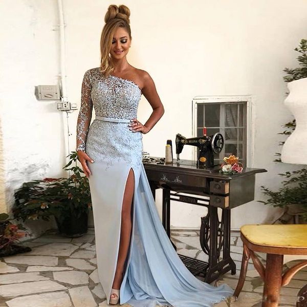lace beaded evening dresses one shoulder satin prom dresses vintage bridesmaid formal party gowns custom made, White;black
lace beaded evening dresses one shoulder satin prom dresses vintage bridesmaid formal party gowns custom made, White;black