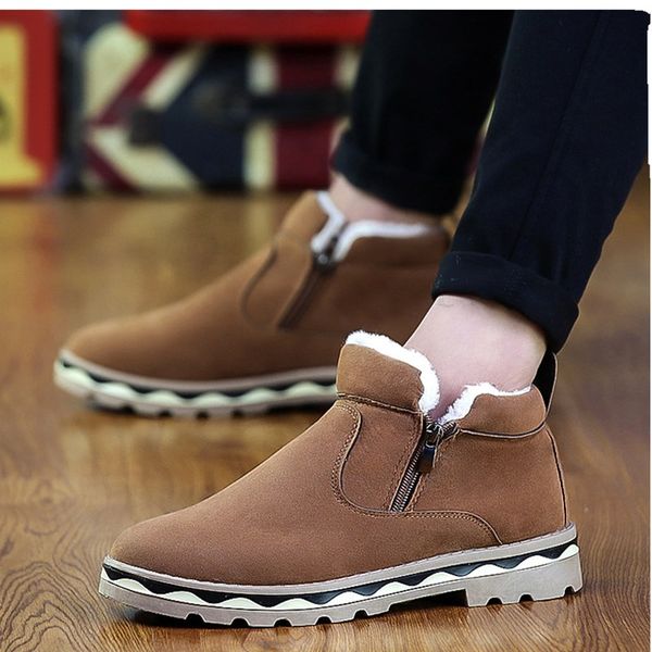 men shoes fashion men winter snow boots shoes plush inside bottom keep warm waterproof boots man, Black
men shoes fashion men winter snow boots shoes plush inside bottom keep warm waterproof boots man, Black