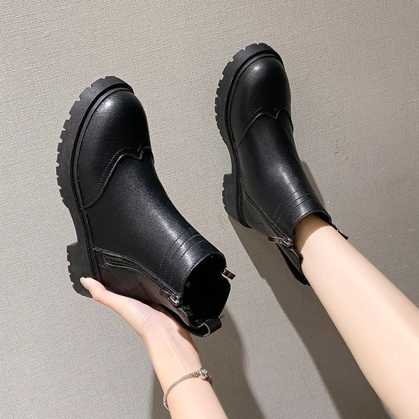 zipper brand women's shoes lady boots boots-women booties woman 2019 low heel lace up round toe winter footwear fashion ladies, Black
zipper brand women's shoes lady boots boots-women booties woman 2019 low heel lace up round toe winter footwear fashion ladies, Black