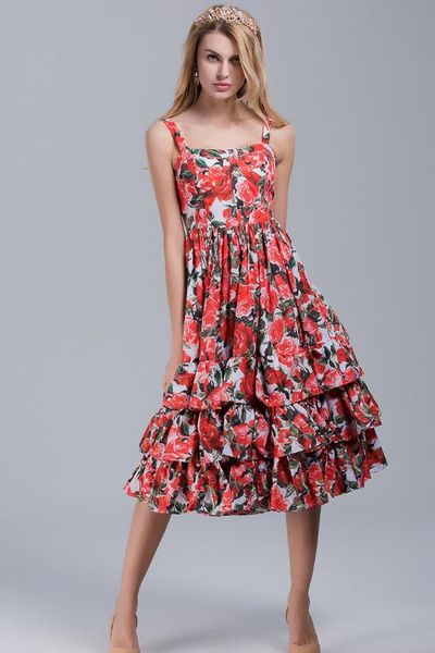 2020 summer new fashion red rose print lotus leaf side cascading cake type harness beach style women dress, Black;gray
2020 summer new fashion red rose print lotus leaf side cascading cake type harness beach style women dress, Black;gray