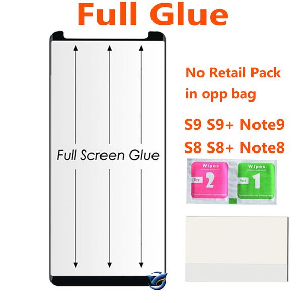 

full glue cover 3d curved glass for samsung galaxy s9 s9plus s8 s8plus note8 s7 s7edge s6edge tempered glass phone screen protector
