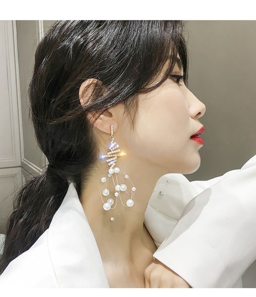 pearl long tassel pendant earrings temperament irregular jewelry fashion gife for girls women party wedding girl friend jj19868, Silver
pearl long tassel pendant earrings temperament irregular jewelry fashion gife for girls women party wedding girl friend jj19868, Silver