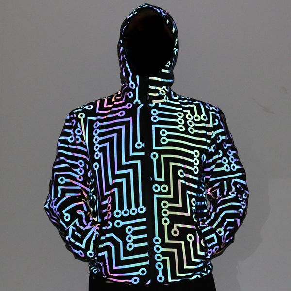 2020 new men's autumn reflective jacket adolescents color circuit pattern reflective hooded jacket, Black;brown
2020 new men's autumn reflective jacket adolescents color circuit pattern reflective hooded jacket, Black;brown