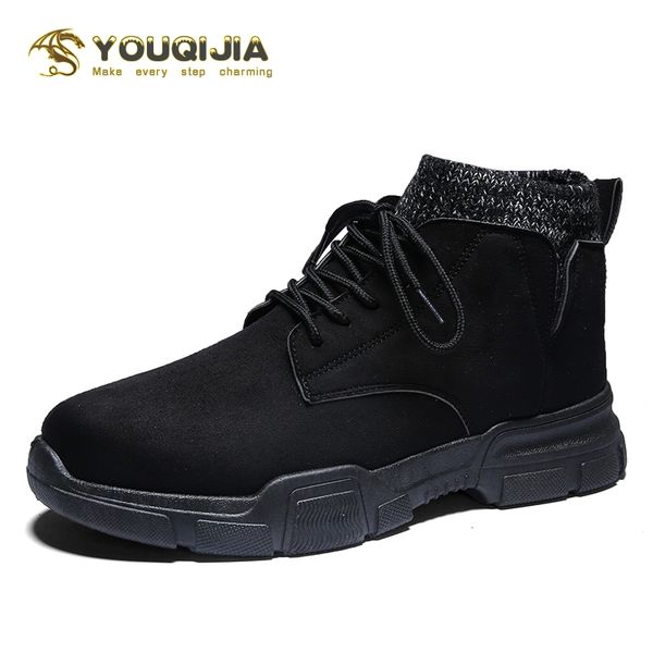 men boots fashion men winter boots waterproof snow lace up ankle warm winter shoes high non-slip flat shoes, Black
men boots fashion men winter boots waterproof snow lace up ankle warm winter shoes high non-slip flat shoes, Black