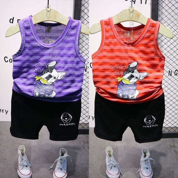 2019 wear sleeveless pant suit children's children's cotton vest boy's cartoon vest shorts suit, Blue
2019 wear sleeveless pant suit children's children's cotton vest boy's cartoon vest shorts suit, Blue