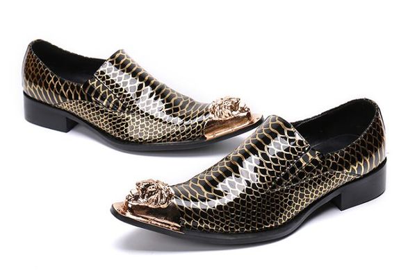 2019 british style fashion men's genuine leather gold and silver and metal toe men party wedding loafers men's flats, Black
2019 british style fashion men's genuine leather gold and silver and metal toe men party wedding loafers men's flats, Black