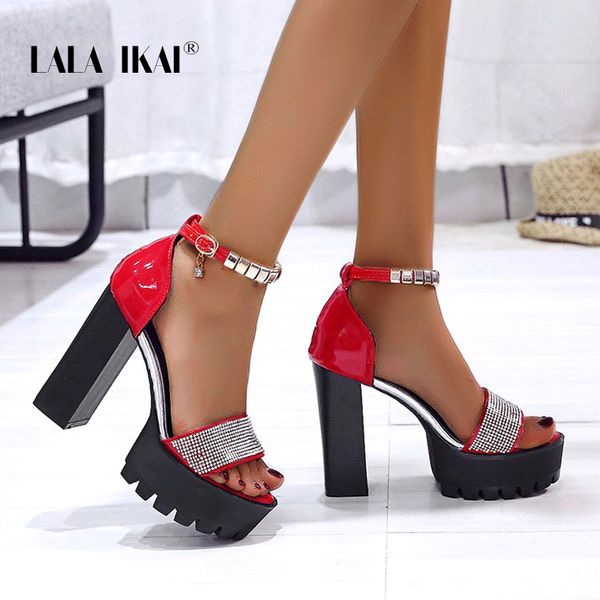 lala ikai summer women platform sandals thick bottom 11.5 cm high heels sandals rhinestone open toe party shoes woman xwc6743- 4, Black
lala ikai summer women platform sandals thick bottom 11.5 cm high heels sandals rhinestone open toe party shoes woman xwc6743- 4, Black
