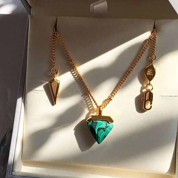 popular peacock green woman pendant necklace triangle stone jewelry stainless steel 2020 fashion new birthday gift korean, Silver
popular peacock green woman pendant necklace triangle stone jewelry stainless steel 2020 fashion new birthday gift korean, Silver