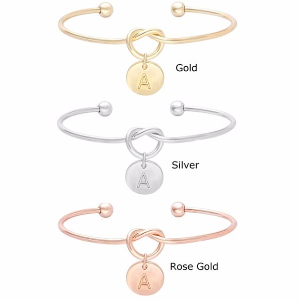 customized personalized a-z disc letter initial knot bangle bracelet for women girl silver/ gold/ rose gold color initial bangle, Black
customized personalized a-z disc letter initial knot bangle bracelet for women girl silver/ gold/ rose gold color initial bangle, Black
