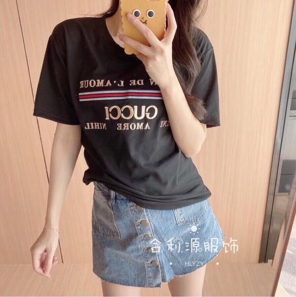 the new 2020 designer short-sleeved bottom shirt stars the same loose embroidered spring with a half-sleeved luxury t-shirt wholesale, White
the new 2020 designer short-sleeved bottom shirt stars the same loose embroidered spring with a half-sleeved luxury t-shirt wholesale, White