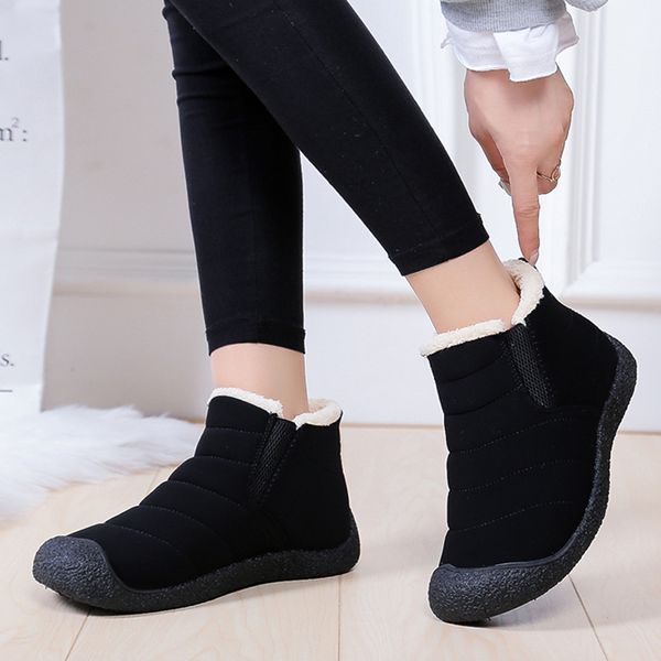 women winter shoes comfortable casual flat snow boots couple ankle boots female warm shoes lover fur botas mujer plus size 35-43, Black
women winter shoes comfortable casual flat snow boots couple ankle boots female warm shoes lover fur botas mujer plus size 35-43, Black