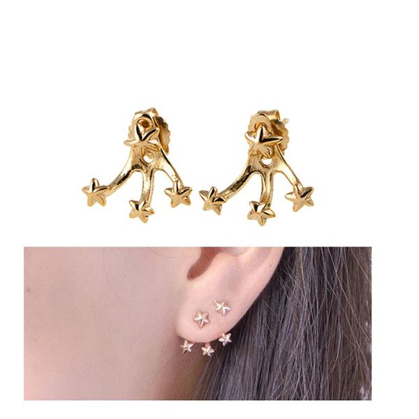 2019 summer beach sea star earring double sided jacket design 925 sterling silver simple jewelry, Golden;silver
2019 summer beach sea star earring double sided jacket design 925 sterling silver simple jewelry, Golden;silver