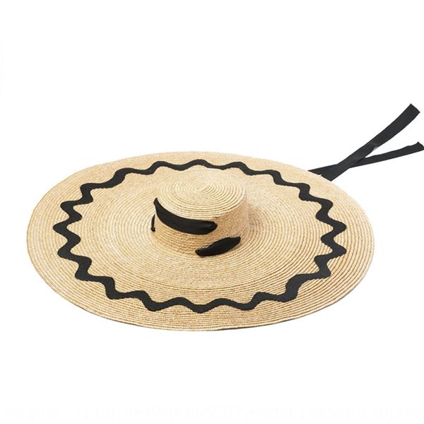 ins summer wave cloth decorative big eaves straps straw grass flat hat catwalk straw hat, Blue;gray
ins summer wave cloth decorative big eaves straps straw grass flat hat catwalk straw hat, Blue;gray