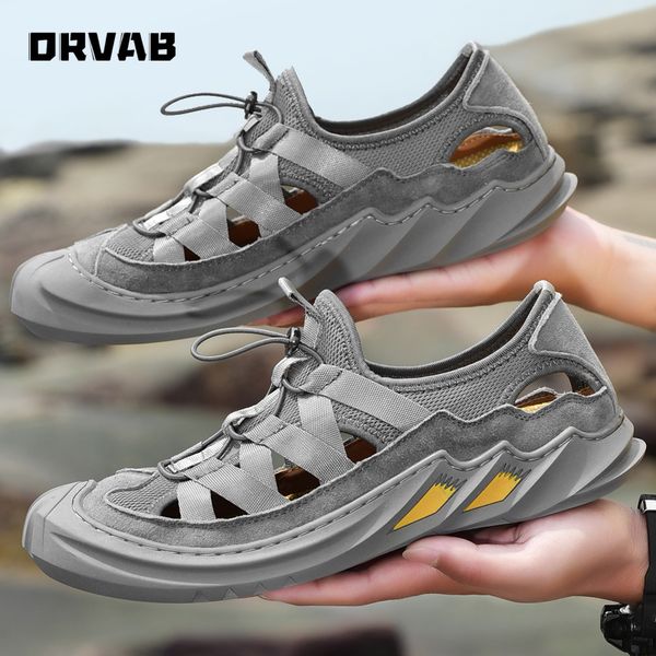 men sandals sandalias de hombre slip-on genuine leather mens gladiator sandals summer beach male comfortable hole shoes, Black
men sandals sandalias de hombre slip-on genuine leather mens gladiator sandals summer beach male comfortable hole shoes, Black