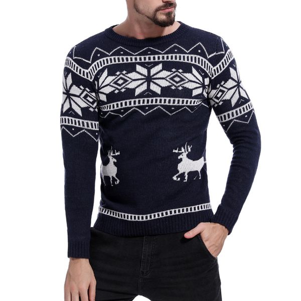 2018 autumn men's new color matching sweater trend deer fashion hollow round neck sweater, White;black
2018 autumn men's new color matching sweater trend deer fashion hollow round neck sweater, White;black
