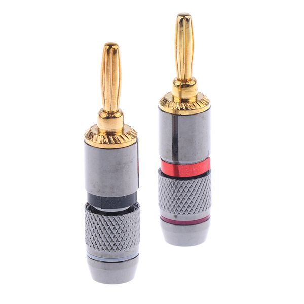 2x 24k gold audio banana plug plugs speaker wire cable cord connector 
2x 24k gold audio banana plug plugs speaker wire cable cord connector