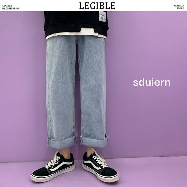 legible 2019 autumn hip hop mens jeans solid denim pants men fashion loose straight jeans pants men, Blue
legible 2019 autumn hip hop mens jeans solid denim pants men fashion loose straight jeans pants men, Blue