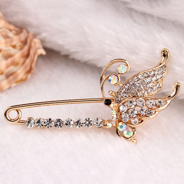 women crystal butterfly brooch pins insect pin lapel pin large safety pin, Gray
women crystal butterfly brooch pins insect pin lapel pin large safety pin, Gray
