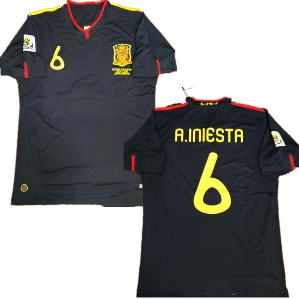 retro 2010 spain soccer jersey football shirt vintage classic antique collection 10 uniform #9 torres #8 xavi # 6 a.inesta #7 david villa, Black
retro 2010 spain soccer jersey football shirt vintage classic antique collection 10 uniform #9 torres #8 xavi # 6 a.inesta #7 david villa, Black