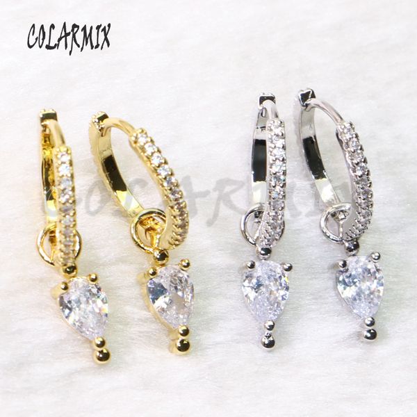 10 pairs crystal earrings zircon hook earrings dangle crystal accessories for women 50811, Silver
10 pairs crystal earrings zircon hook earrings dangle crystal accessories for women 50811, Silver